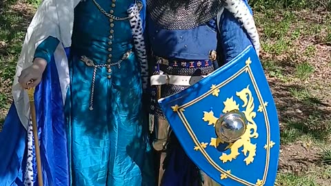 Me and the wife, almost pulling off medieval nobility.