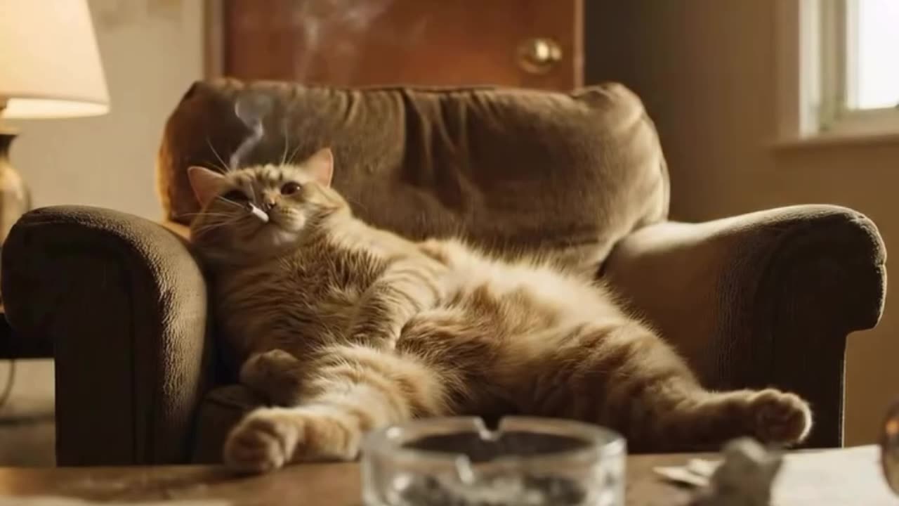 Cat smoking