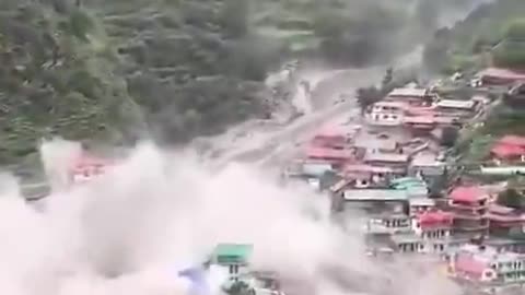 Cloudburst in Uttarkashi India