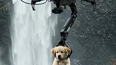 Drone Rescues Golden Retriever Puppy
