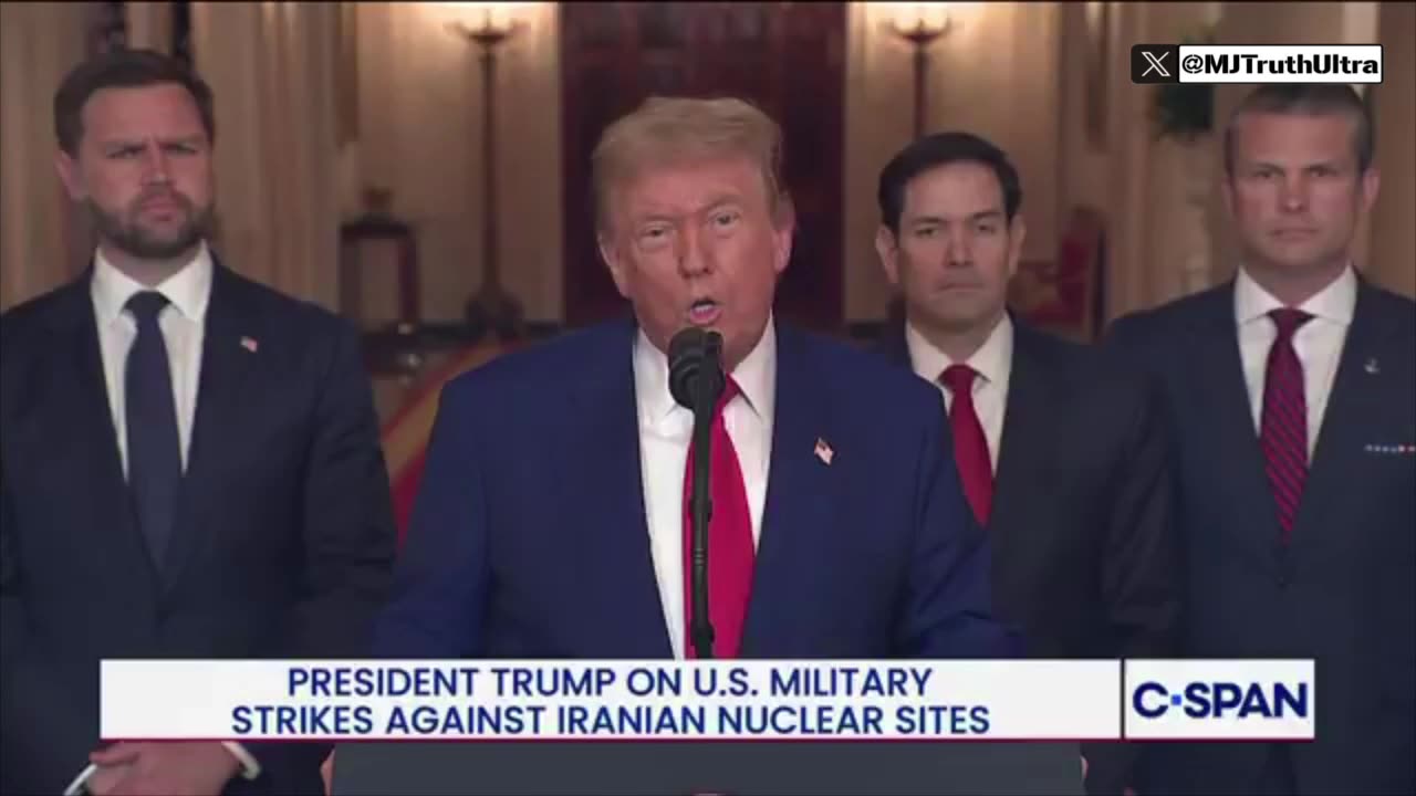 President Trump’s Full Statement after taking out Iran’s nuclear facilities