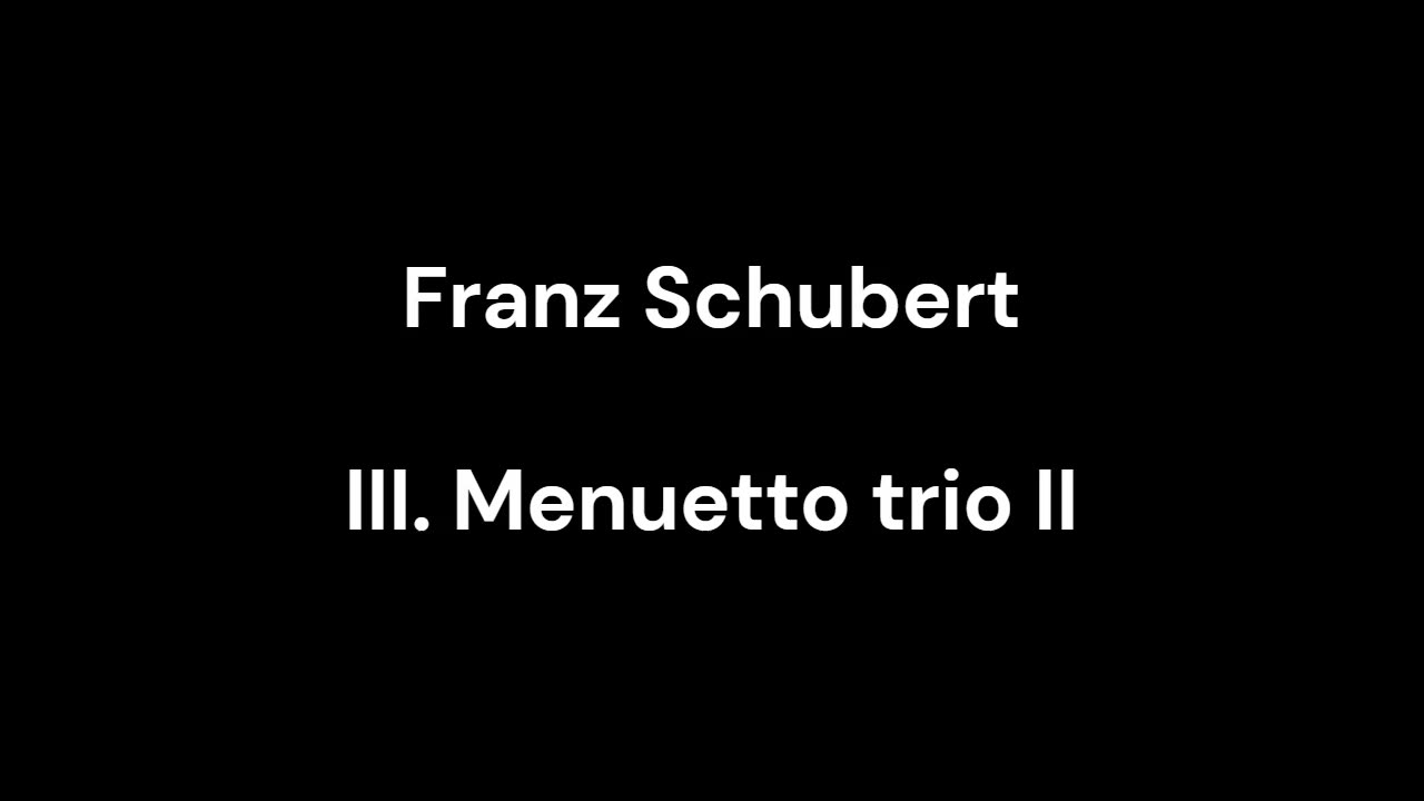 III. Menuetto trio II