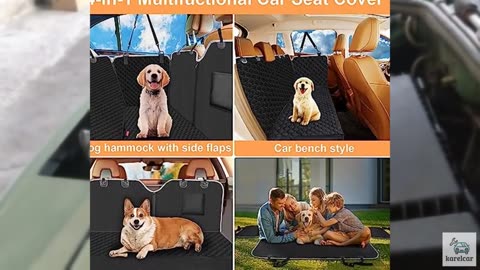 Mancro Dog Car Seat Cover for Back Seat, 2025 Upgraded 600D Heavy Duty Waterproo