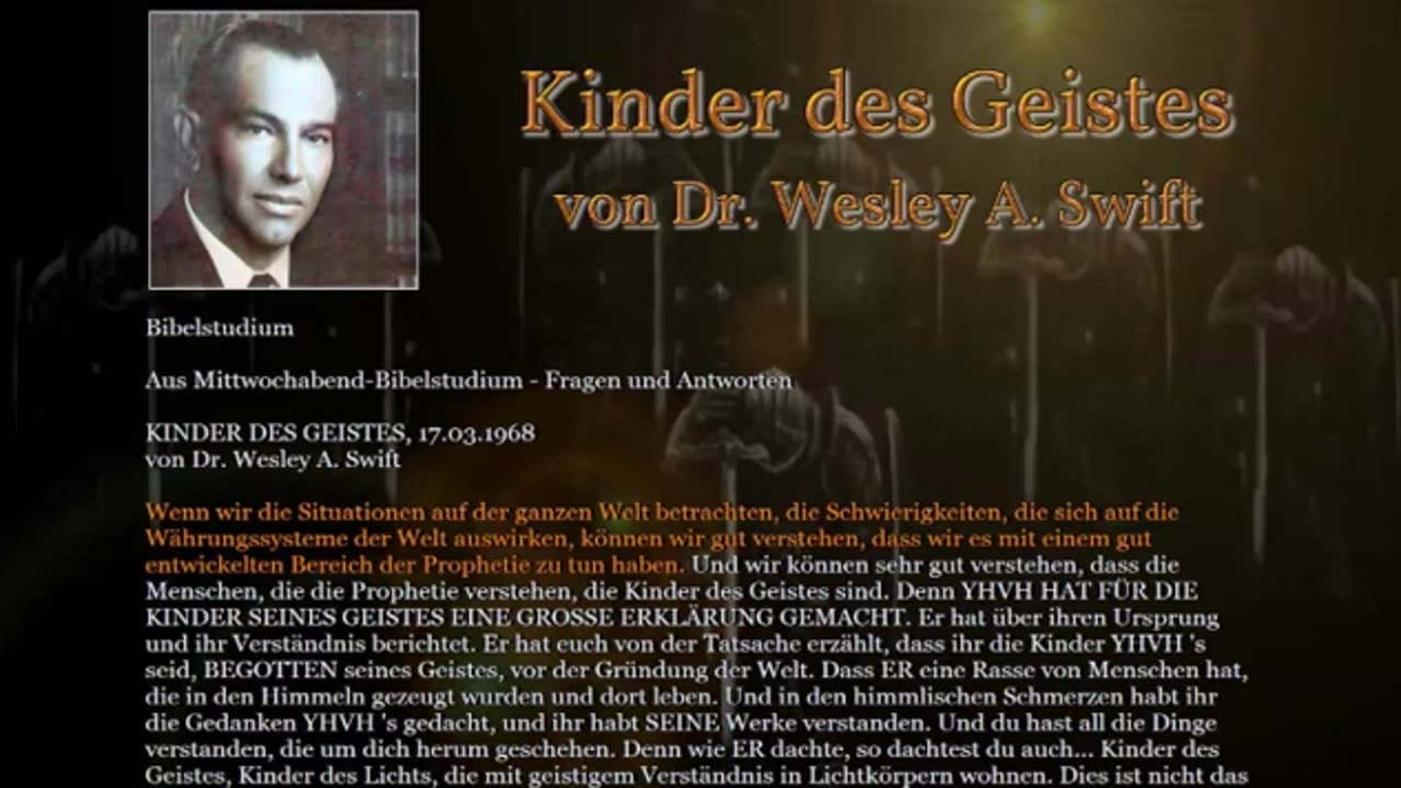 CHILDREN OF THE STRANGER - DR WESLEY SWIFT.