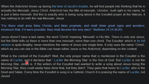 Vatican Declared To The Entire World That Lucifer is god