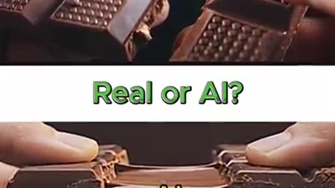Incredible: Real or AI viral ASMR satisfying chocolate slicing cutting video gen