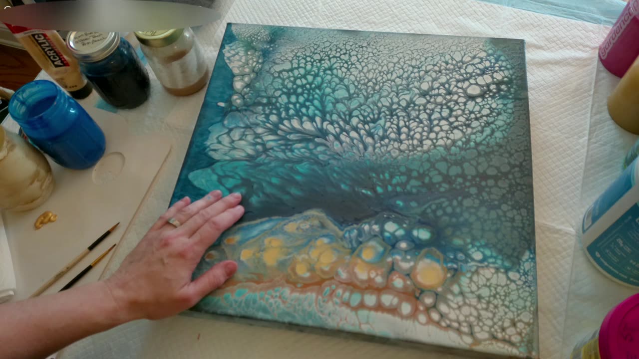 Fluid Acrylic Art - Galapagos