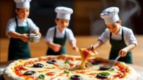 Tiny Chefs Building a Real Pizza Slice