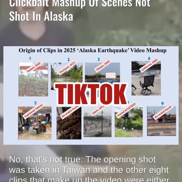 Fact Check: Viral Video Does NOT Show An Alaska Earthquake -- It's A Clickbait Mashup