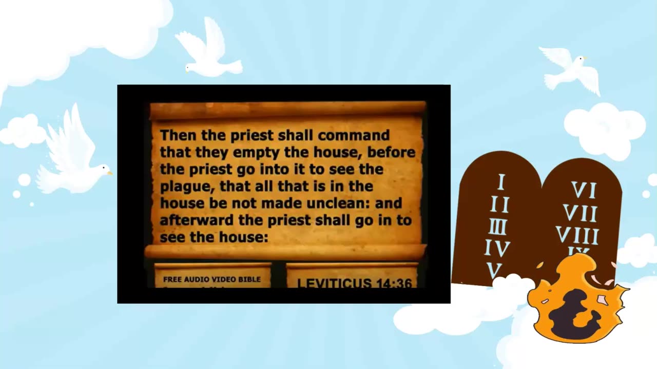 Audio Bible with KJV text Leviticus Chapter 14