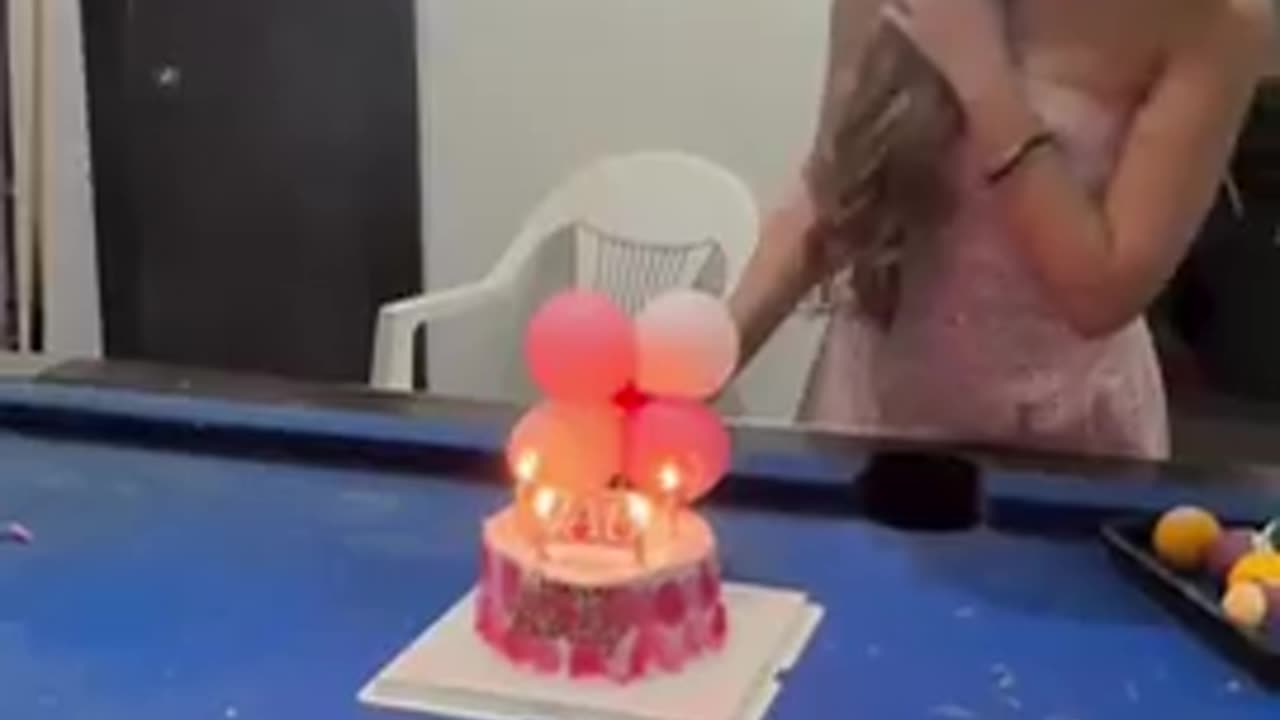Balloons on a cake. . . . .not wise!