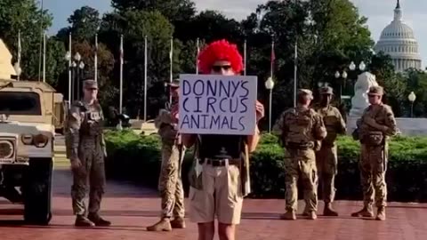 Imagine wasting an ENTIRE day taunting the National Guard for making Washington DC safer..