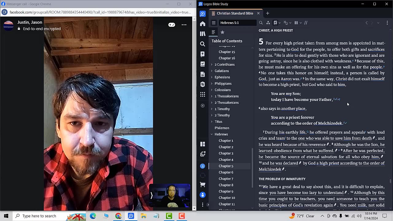 Hebrews 5 1The high priest making a sacrifice for his own sin [The Bride of Christ]