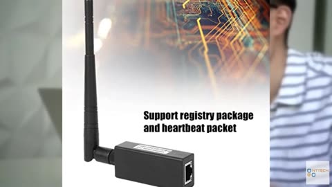 Hilitand Serial Device Server, RS485 to Serial Server with External Antenna RJ45