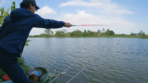 Pike Trolling in River Slack Waters