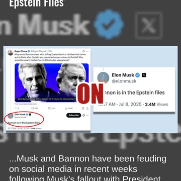 Fact Check: Elon Musk DID Post On X That Steve Bannon 'Is In The Epstein Files'
