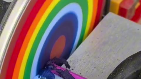 Colours of rainbow in paintings