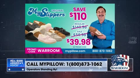 SAVE $110 | MyPillow WarRoom Slipper Special