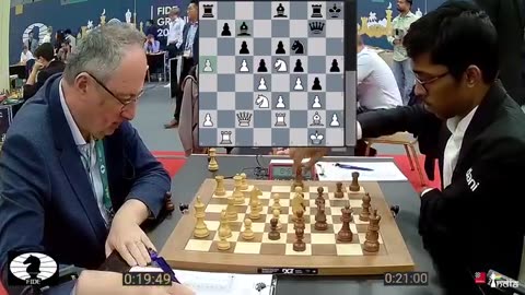 Praggnanandhaa in round 3 of the FIDE Grand Swiss.
