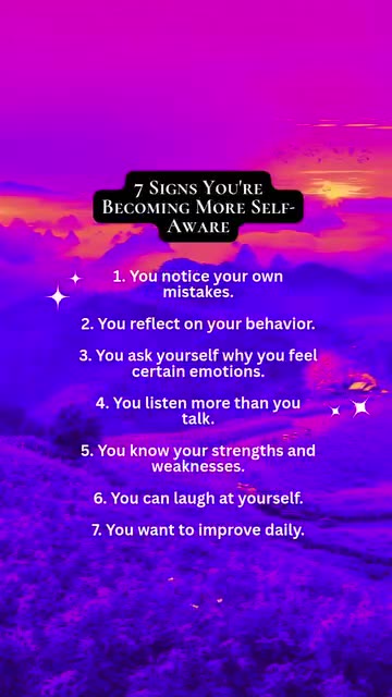 7 signs you are becoming self aware
