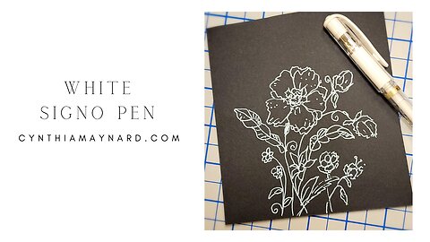 White Uniball Signo Pen on Black