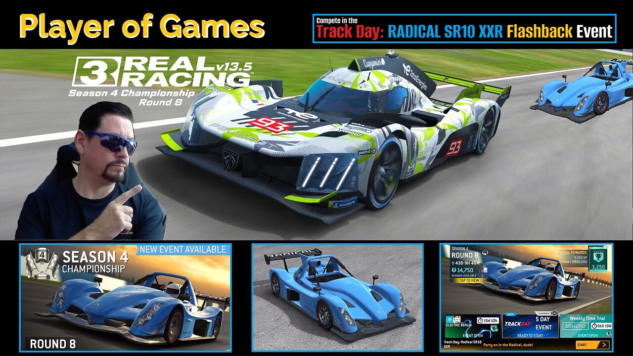 Player of Games: Real Racing 3 Update 13.5: The Track Day: RADICAL SR10 XXR Flashback Event