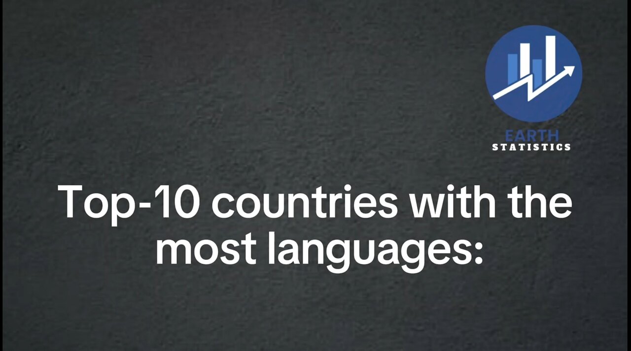 Top-10 countries with the most languages