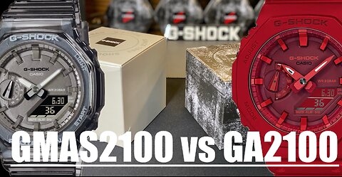 G-Shock Size Comparison - GMAS2100 & GA2100