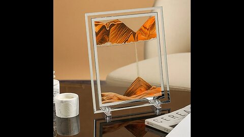 Dynamic Glass Framed Moving Sand Nature Landscape, for Desktop, Home, Office, Decor