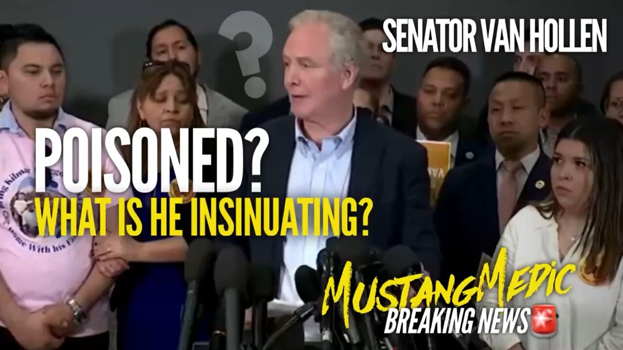 BREAKING NEWS🚨 Is Senator Chris Van Hollen insinuating that he almost got poisoned in El Salvador?