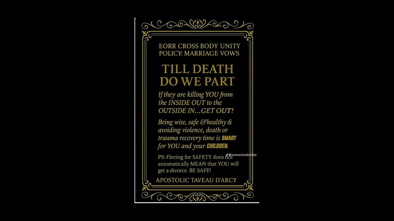 MARRIAGE VOWS : TILL DEATH DO US PART RE-DO