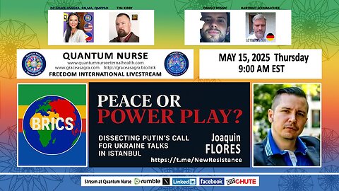 Featured Guest: Joaquin Flores with Special Guest Hosts Tim Kirby and Drago Bosnic-“Peace or Power Play? Dissecting Putin’s Call for Ukraine Talks in Istanbul”