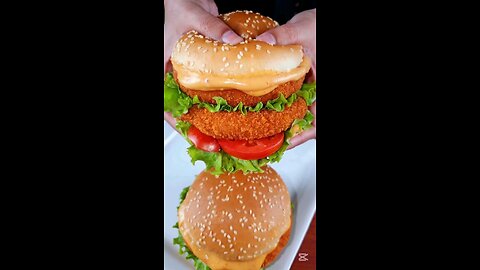 chicken patty burger recipe | Crispy Chicken Patty burger