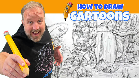 How to Draw a Cartoon Waterfall Background