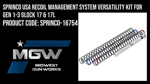 Sprinco USA Recoil Management System Versatility Kit For Gen 1-3 Glock 17 & 17L - SPRINCO-16754