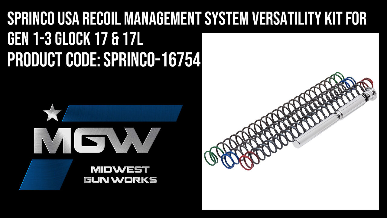 Sprinco USA Recoil Management System Versatility Kit For Gen 1-3 Glock 17 & 17L - SPRINCO-16754