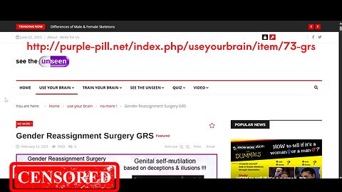 "Gender Reassignment" Surgery Video You Need to See (Transgender) #pridemonth