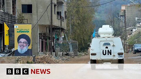 Searching for Hezbollah positions with UN troops in Lebanon | BBC News