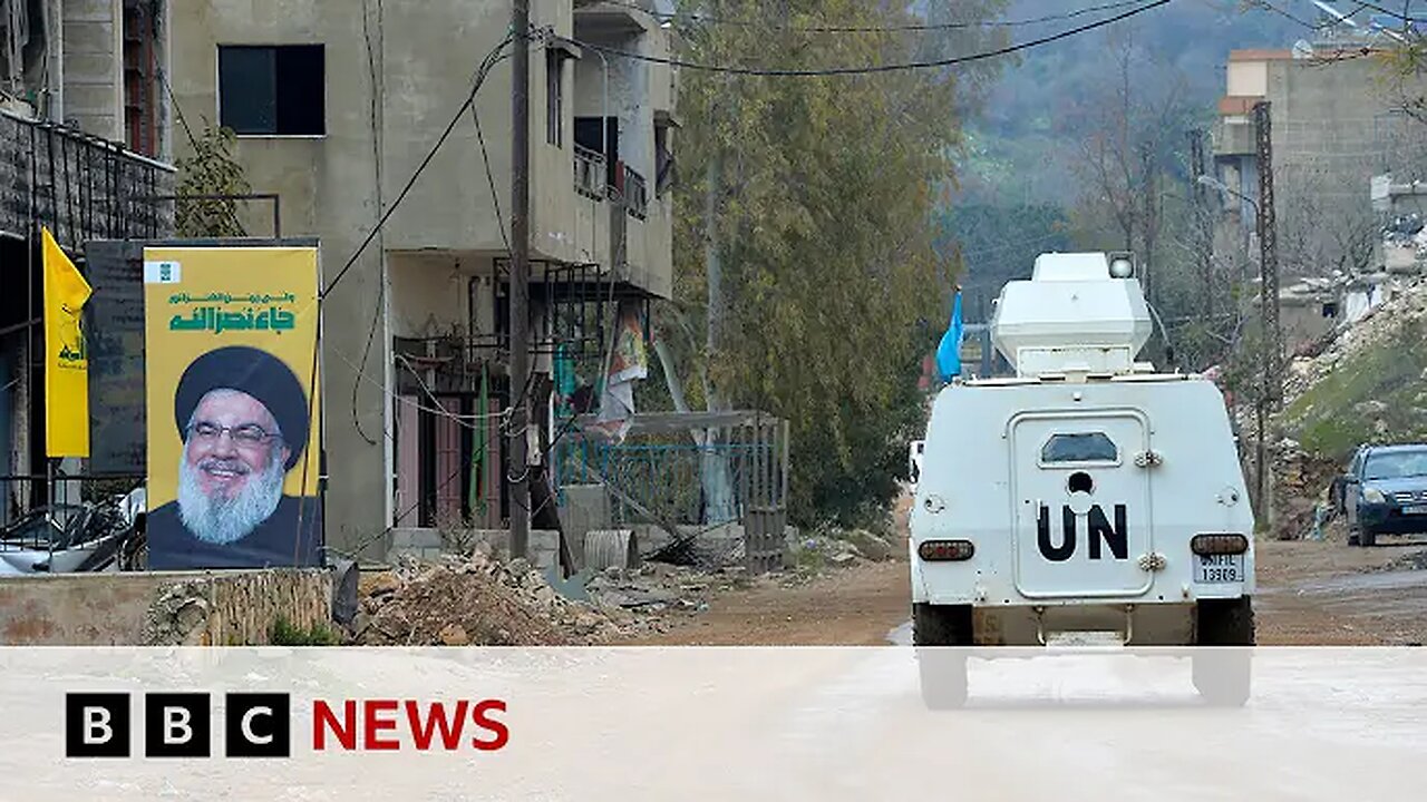 Searching for Hezbollah positions with UN troops in Lebanon | BBC News