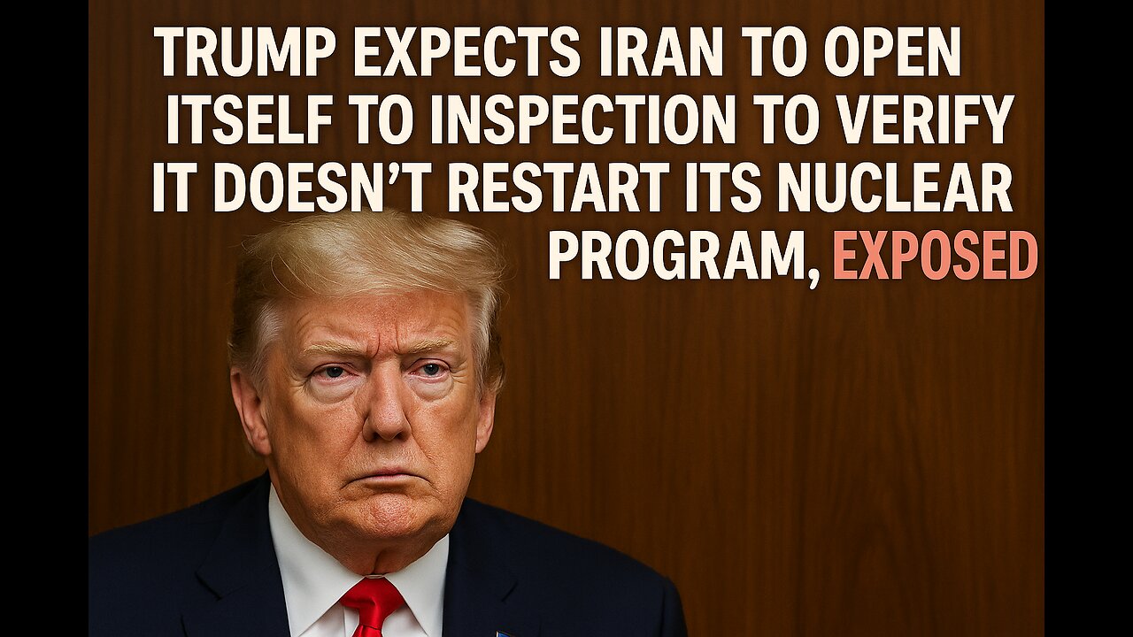 BREAKING: Trump Demands Iran Allow Inspections to Prove It’s Not Building Nukes