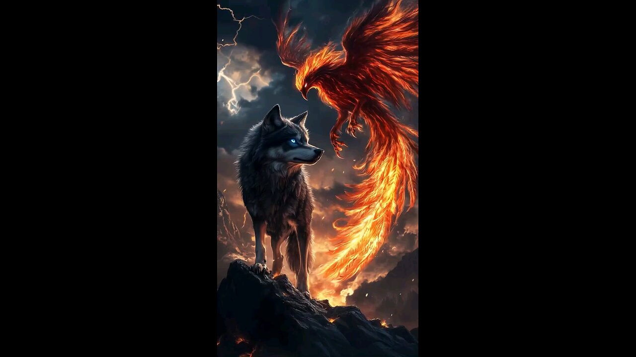 AI Fusion | Wolf & Golden Eagle