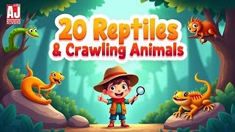 Crawling Creatures for Kids 🐢🦎 | Reptile Learning Video😊