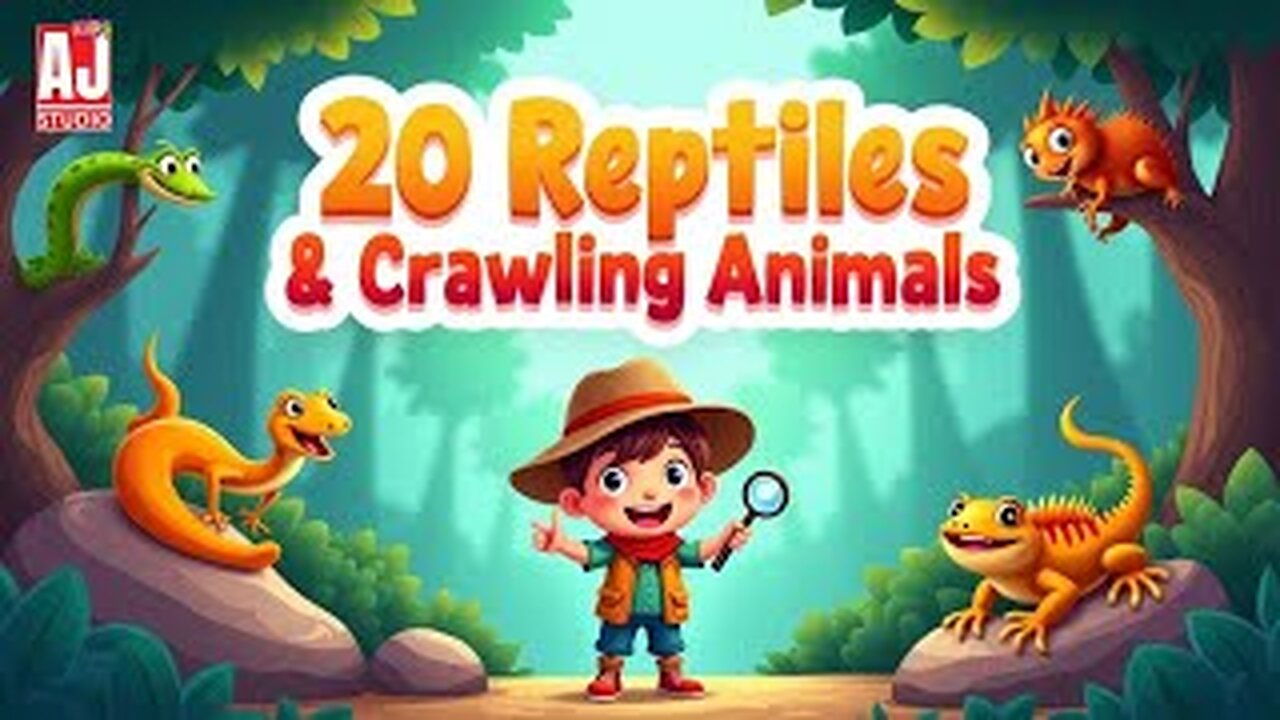 Crawling Creatures for Kids 🐢🦎 | Reptile Learning Video😊