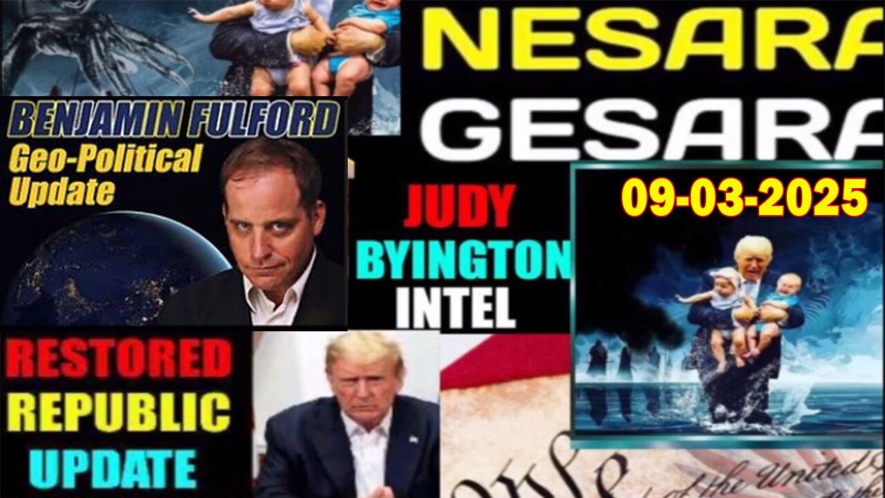 Judy Byington. Benjamin Fulford~ Situation Update Sep 3 ~ Trump Return-Restored Republic via a GCR