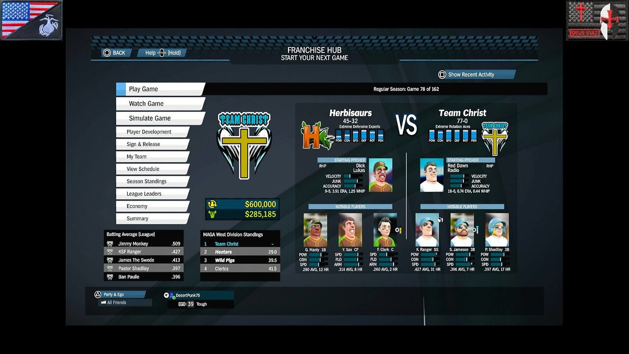 Based Sportsball 2025: Regular Season - Game #78 [Team Christ vs. Herbisaurs]