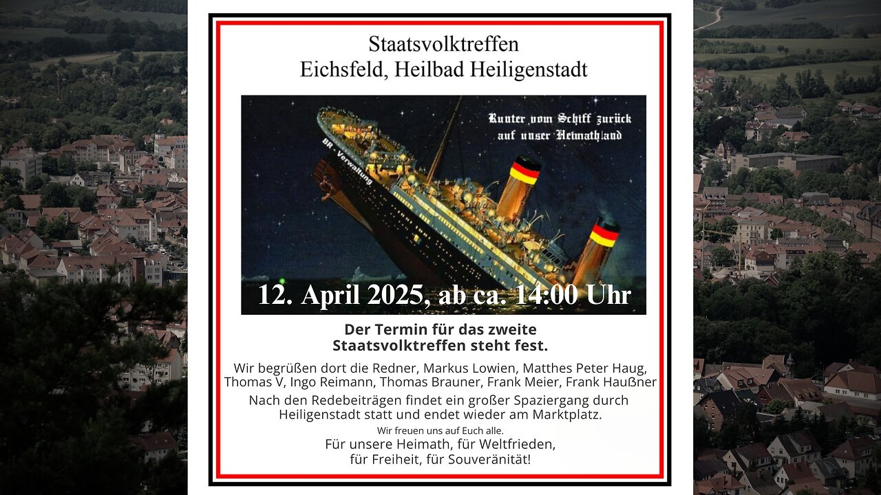 🔴💥Live aus Heiligenstadt vom zweiten Staatsvolktreffen💥