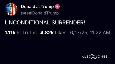 Trump Demands Iran's "UNCONDITIONAL SURRENDER"