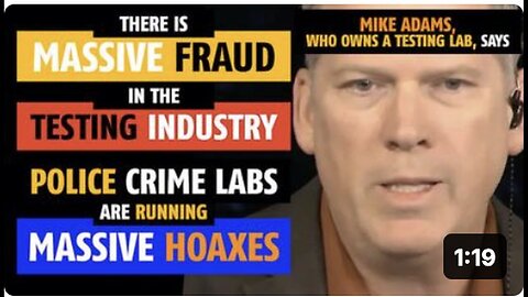 "Unmasking Police Crime Labs: Decoding Mike Adams' Bold Claims on Testing Fraud"