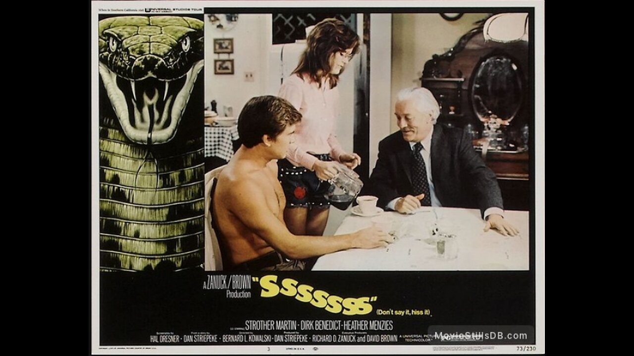 1973 SSSSSS Snake Horror Movie Dirk Benedict, Strother Martin, Heather Menzies