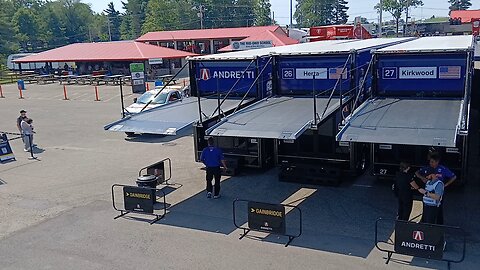 Marcus Ericsson car heading back to the garage after a nasty wreck at mid ohio